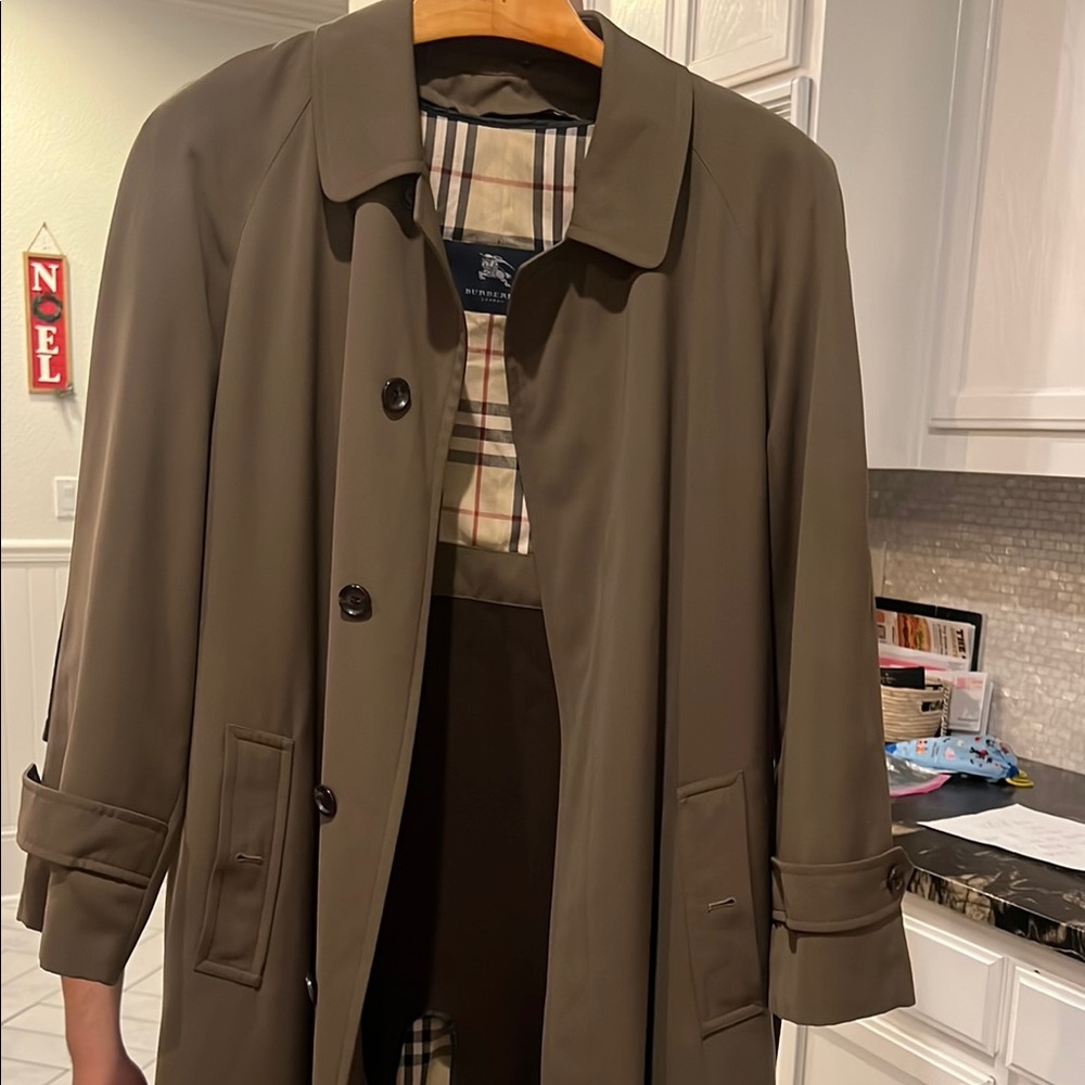 Burberry Green Trench Coat